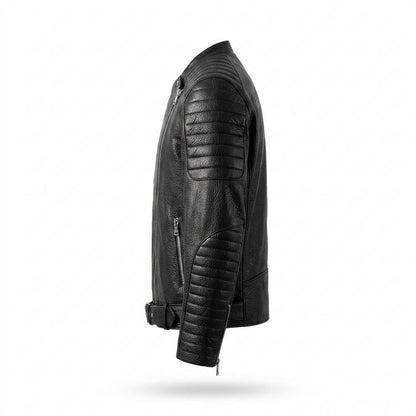 Lederjacken Outlet24 - Livim | Genarbt Gesteppt Lederjacke Herren