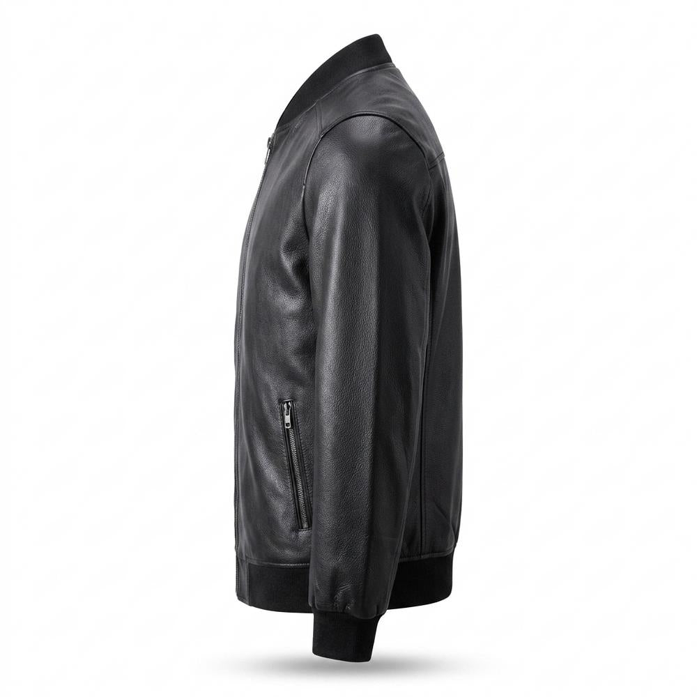 Lederjacken Outlet24 - Libum | Gefüttert Genarbt Lederjacke Herren
