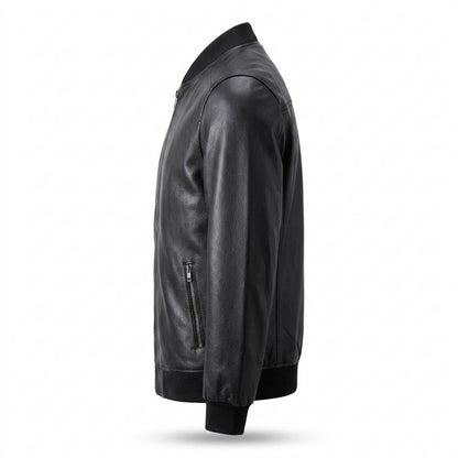 Lederjacken Outlet24 - Libum | Gefüttert Genarbt Lederjacke Herren