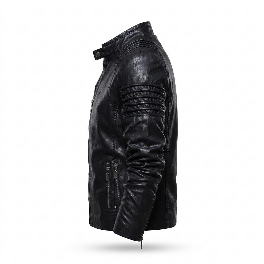 Lederjacken Outlet24 - Vofok | Gefüttert Gesteppt Lederjacke Herren
