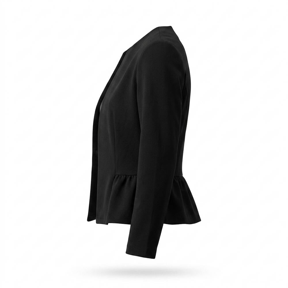 Lederjacken Outlet24 - Migik | Kragenlose Taillierte Jacke Damen