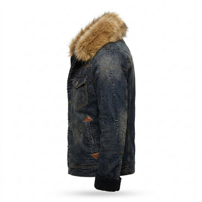Lederjacken Outlet24 - Ribin | Gefüttert Geknöpft Jacke Herren