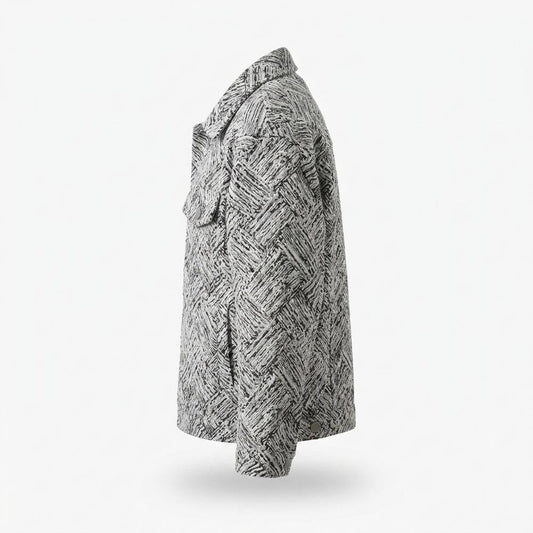 Lederjacken Outlet24 - Yikak | Gemusterte Gerade Geschnittene Jacke Unisex