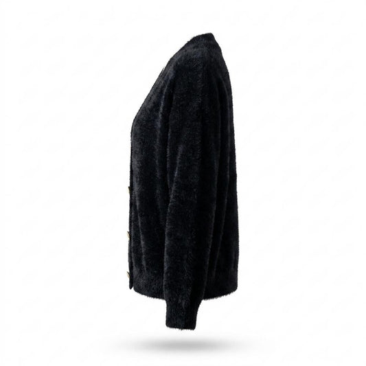 Lederjacken Outlet24 - Cimok | Flauschige Langärmlige Strickjacke Damen