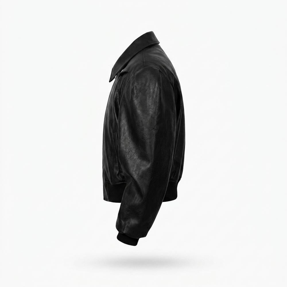 Lederjacken Outlet24 - Rivan | Kurzgeschnittene Taillierte Lederjacke Unisex