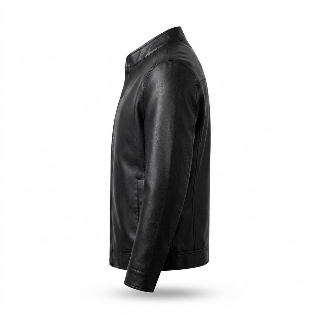Lederjacken Outlet24 - Lesel | Körpernah Langärmlig Lederjacke Herren