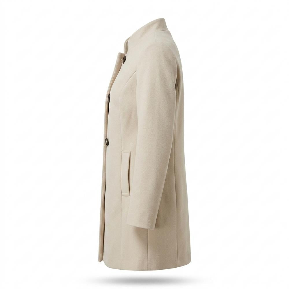 Lederjacken Outlet24 - Nunen | Einreihiger Hochgeschlossener Mantel Damen