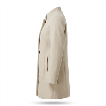 Lederjacken Outlet24 - Nunen | Einreihiger Hochgeschlossener Mantel Damen