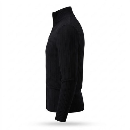 Lederjacken Outlet24 - Kesos | Strukturierte Hochgeschlossene Strickjacke Herren
