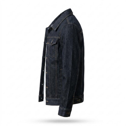 Lederjacken Outlet24 - Romem | Geknöpft Denim Jacke Unisex