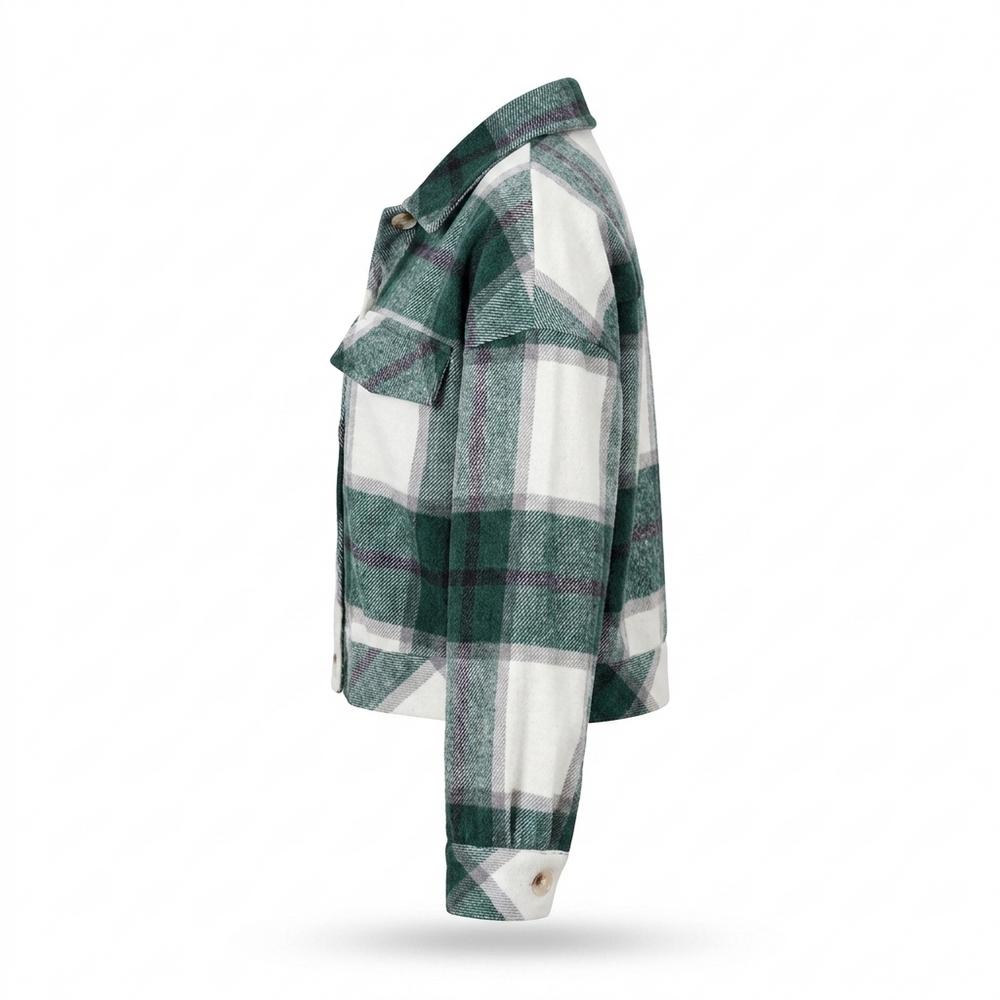 Lederjacken Outlet24 - Vidak | Kariert Langärmlig Jacke Damen