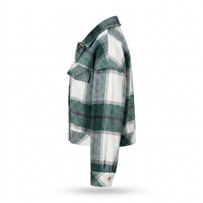 Lederjacken Outlet24 - Vidak | Kariert Langärmlig Jacke Damen