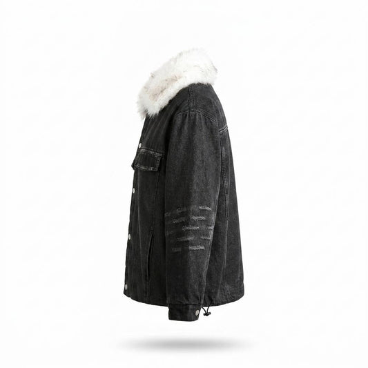 Lederjacken Outlet24 - Sozal | Pelzbesetzt Gewaschen Jacke Unisex