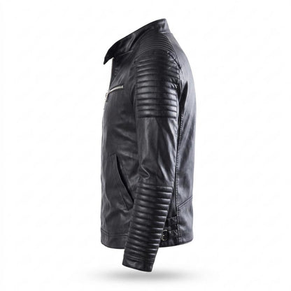 Lederjacken Outlet24 - Visik | Tailliert Gesteppt Lederjacke Herren