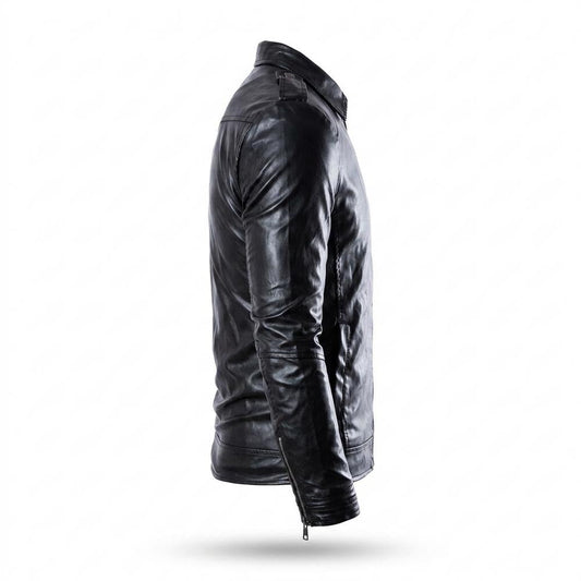 Lederjacken Outlet24 - Daram | Tailliert Gefüttert Lederjacke Herren
