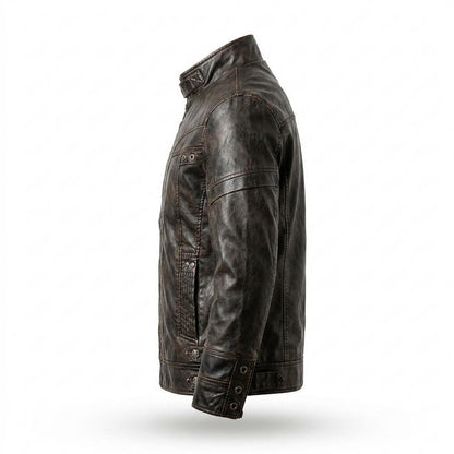 Lederjacken Outlet24 - Vasin | Figurbetont Gewaschen Lederjacke Herren