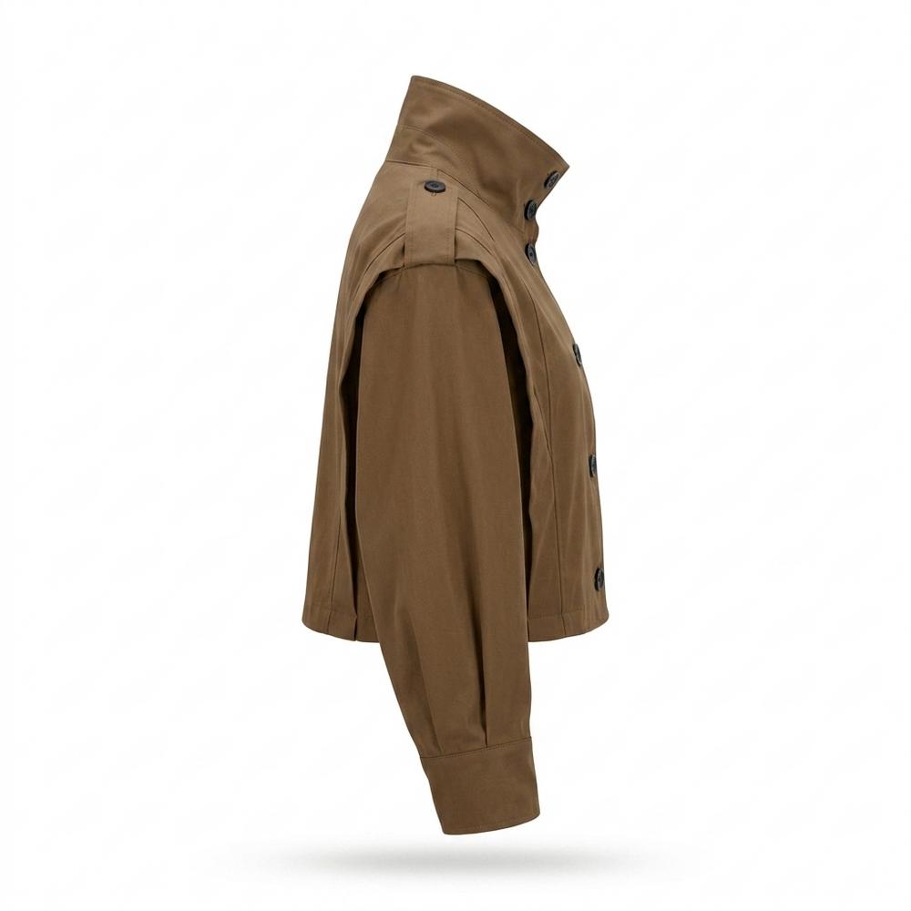 Lederjacken Outlet24 - Newor | Kurzgeschnittene Hochgeschlossene Jacke Damen