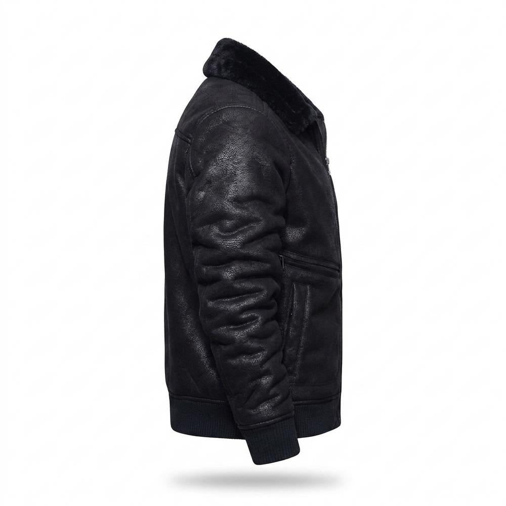 Lederjacken Outlet24 - Migim | Gefüttert Strukturiert Lederjacke Herren