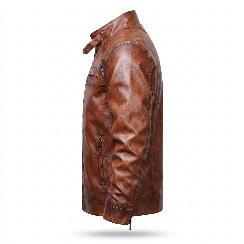 Lederjacken Outlet24 - Kehot | Gesteppt Gefüttert Lederjacke Herren