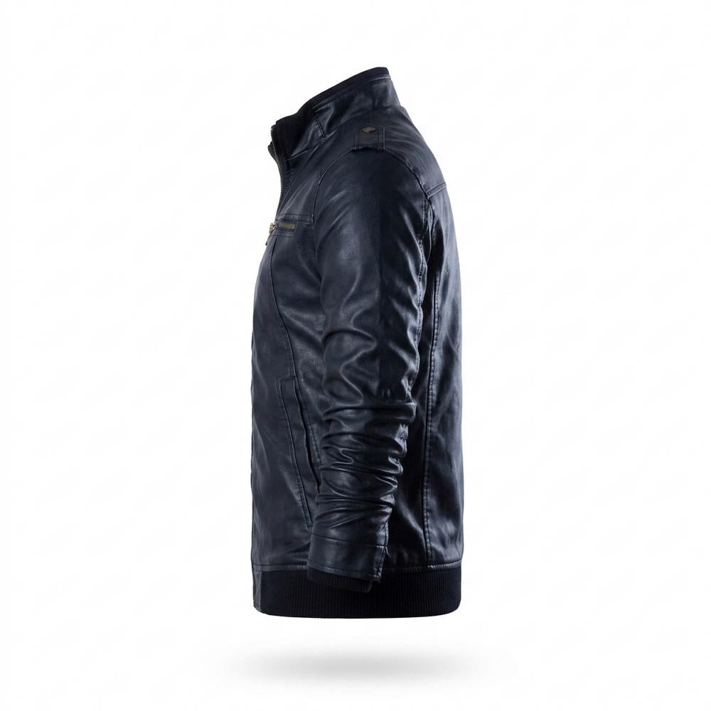 Lederjacken Outlet24 - Remen | Gefüttert Tailliert Lederjacke Herren