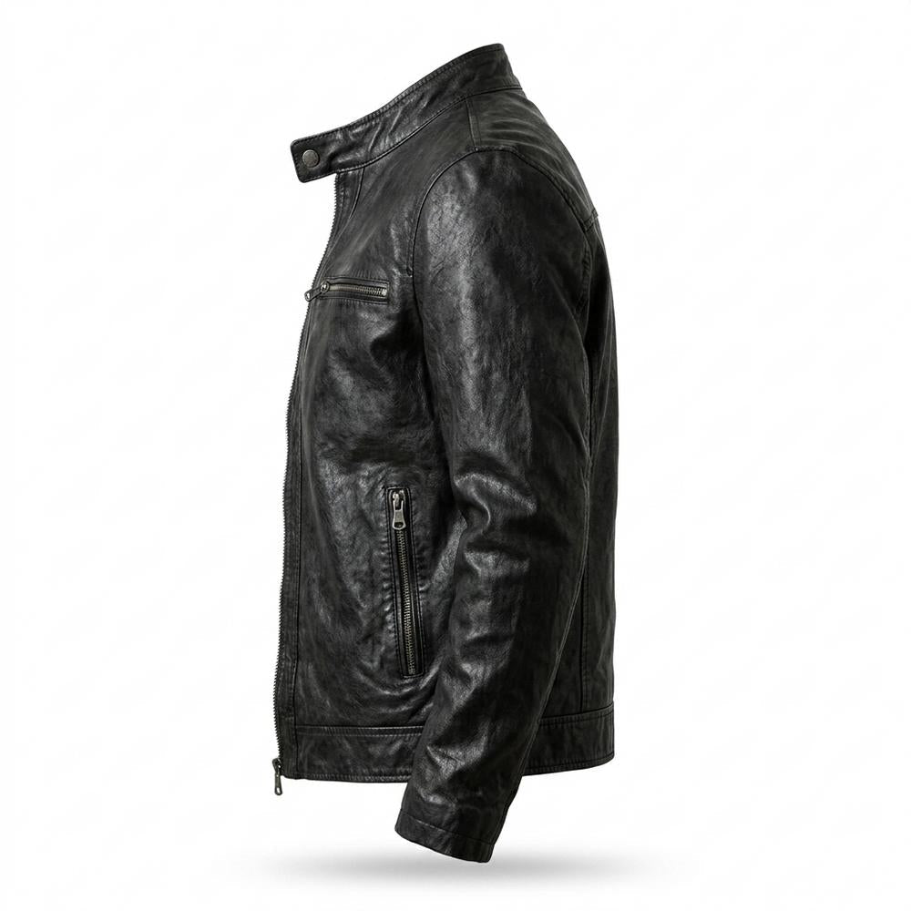 Lederjacken Outlet24 - Tuzos | Strukturiert Figurbetont Lederjacke Herren