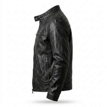 Lederjacken Outlet24 - Tuzos | Strukturiert Figurbetont Lederjacke Herren