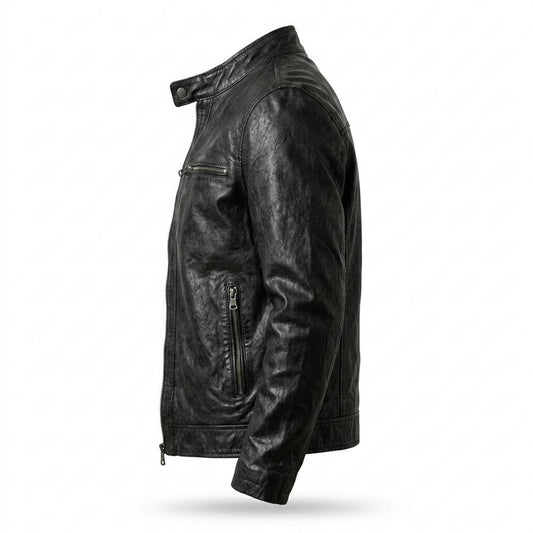 Lederjacken Outlet24 - Tuzos | Strukturiert Figurbetont Lederjacke Herren
