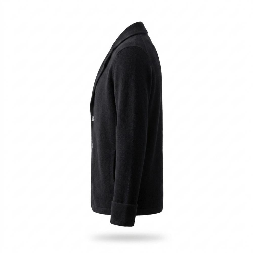 Lederjacken Outlet24 - Yugud | Strukturierte Geknöpfte Strickjacke Herren