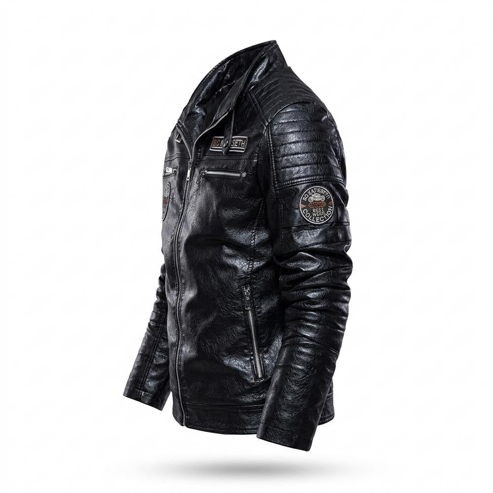 Lederjacken Outlet24 - Cadur | Gesteppt Tailliert Lederjacke Herren