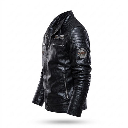 Lederjacken Outlet24 - Cadur | Gesteppt Tailliert Lederjacke Herren
