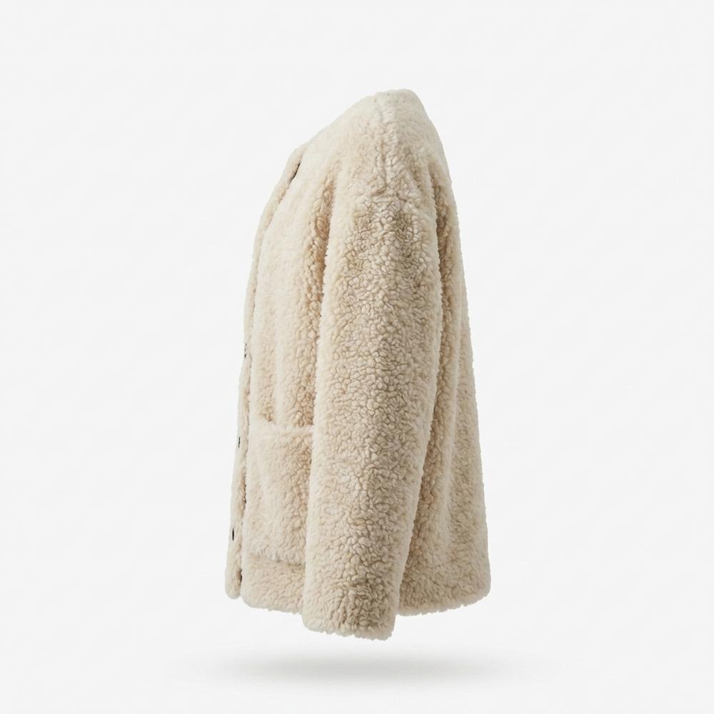 Lederjacken Outlet24 - Seben | Strukturiert Geknöpft Jacke Damen