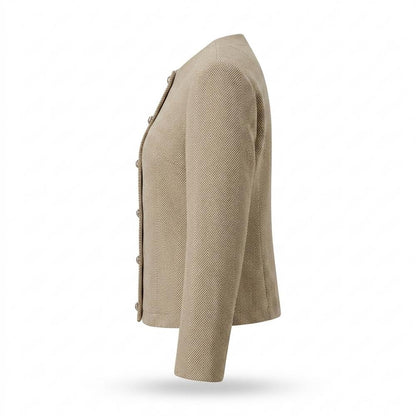 Lederjacken Outlet24 - Rihus | Kragenlos Strukturiert Jacke Damen