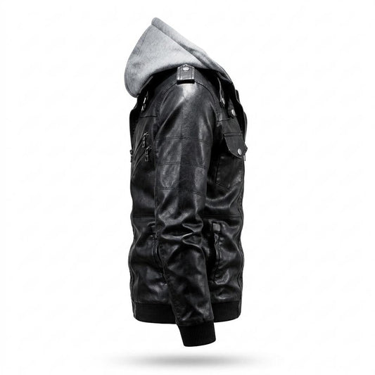 Lederjacken Outlet24 - Lehom | Gefütterte Gesteppte Lederjacke Herren