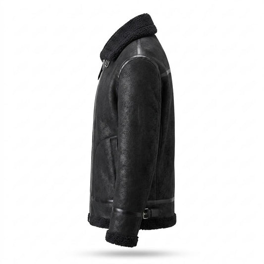 Lederjacken Outlet24 - Nafen | Gefütterte Reißverschluss Lederjacke Herren
