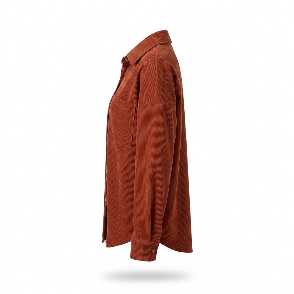 Lederjacken Outlet24 - Eukar | Langärmliges Cord Hemd Damen