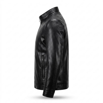 Lederjacken Outlet24 - Kemor | Stehkragen Gefüttert Lederjacke Herren