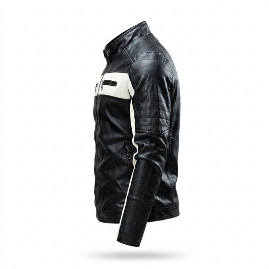 Lederjacken Outlet24 - Eifer | Gesteppt Zweifarbig Lederjacke Herren