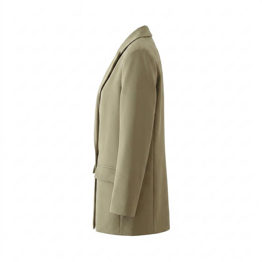 Lederjacken Outlet24 - Letam | Zweireihiges Locker Geschnittenes Sakko Damen