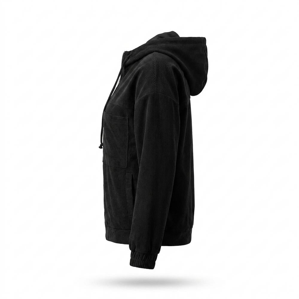 Lederjacken Outlet24 - Letov | Kapuzen Cord Jacke Damen
