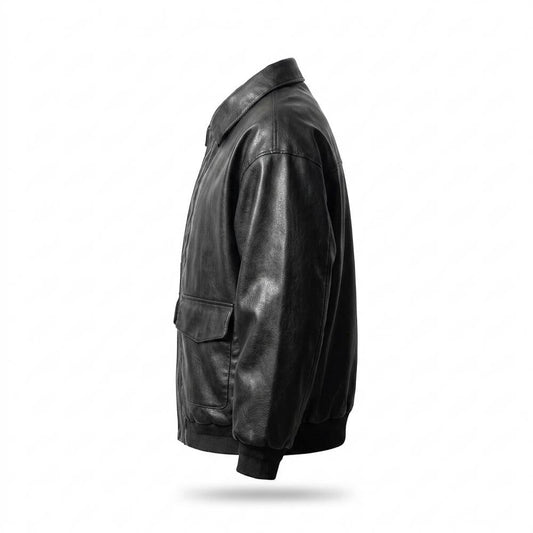Lederjacken Outlet24 - Lavil | Locker Aufgesetzt Lederjacke Unisex
