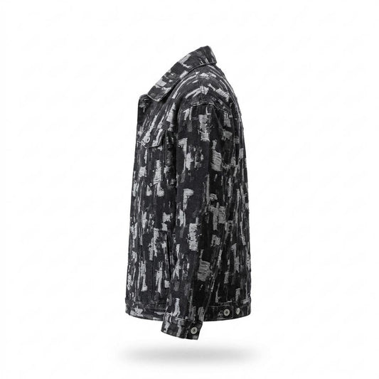 Lederjacken Outlet24 - Nutos | Gemustert Geknöpft Jacke Herren