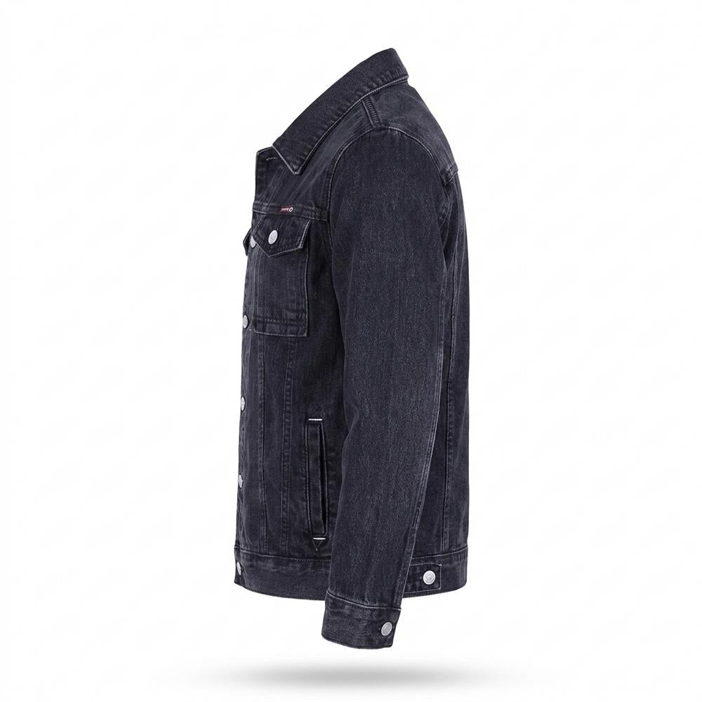 Lederjacken Outlet24 - Kagod | Geknöpft Gewaschen Jacke Herren