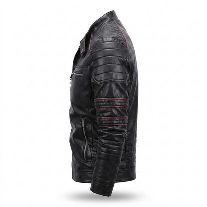 Lederjacken Outlet24 - Mopid | Gesteppt Tailliert Lederjacke Herren