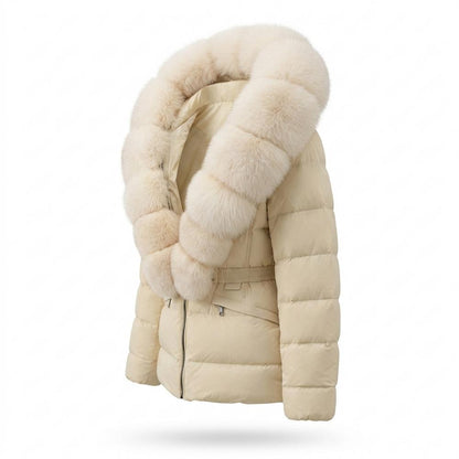 Lederjacken Outlet24 - Nerok | Pelzbesetzt Gesteppt Jacke Damen