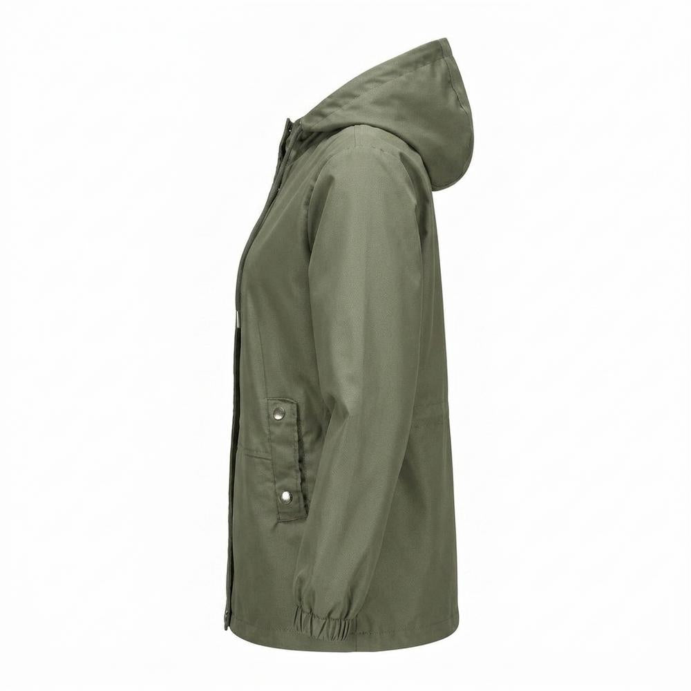 Lederjacken Outlet24 - Vapad | Kapuzen Geknöpft Jacke Damen