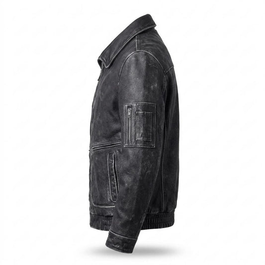Lederjacken Outlet24 - Kavan | Gekörnt Gefüttert Lederjacke Herren