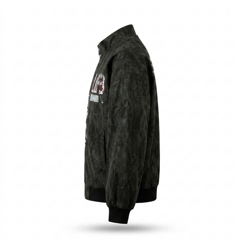 Lederjacken Outlet24 - Soser | Strukturiert Bedruckt Wildleder-Jacke Unisex