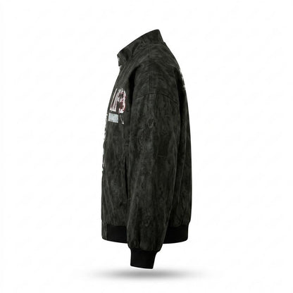 Lederjacken Outlet24 - Soser | Strukturiert Bedruckt Wildleder-Jacke Unisex