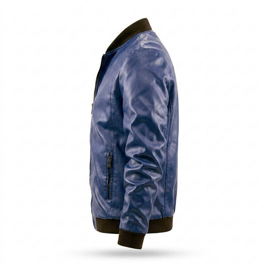 Lederjacken Outlet24 - Sulan | Gefütterte Reißverschluss Lederjacke Herren