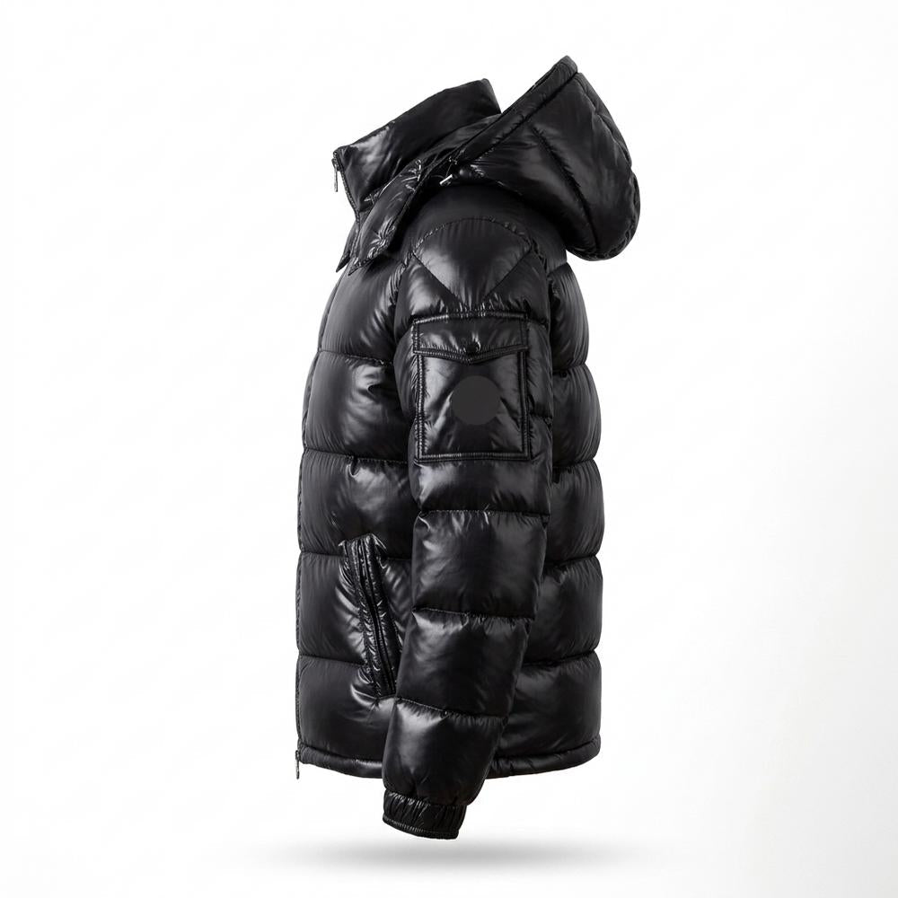Lederjacken Outlet24 - Dudod | Glänzend Gefüttert Jacke Herren